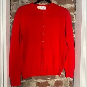 Vintage Pringle Red Cardigan